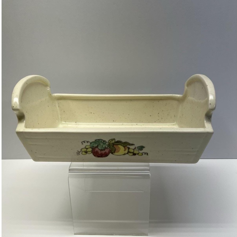 Metlox Poppytrail‎ Provincial Fruit Bread Tray Vintage 1960 EUC USA 8.25x4.5x4" - Picture 5 of 9